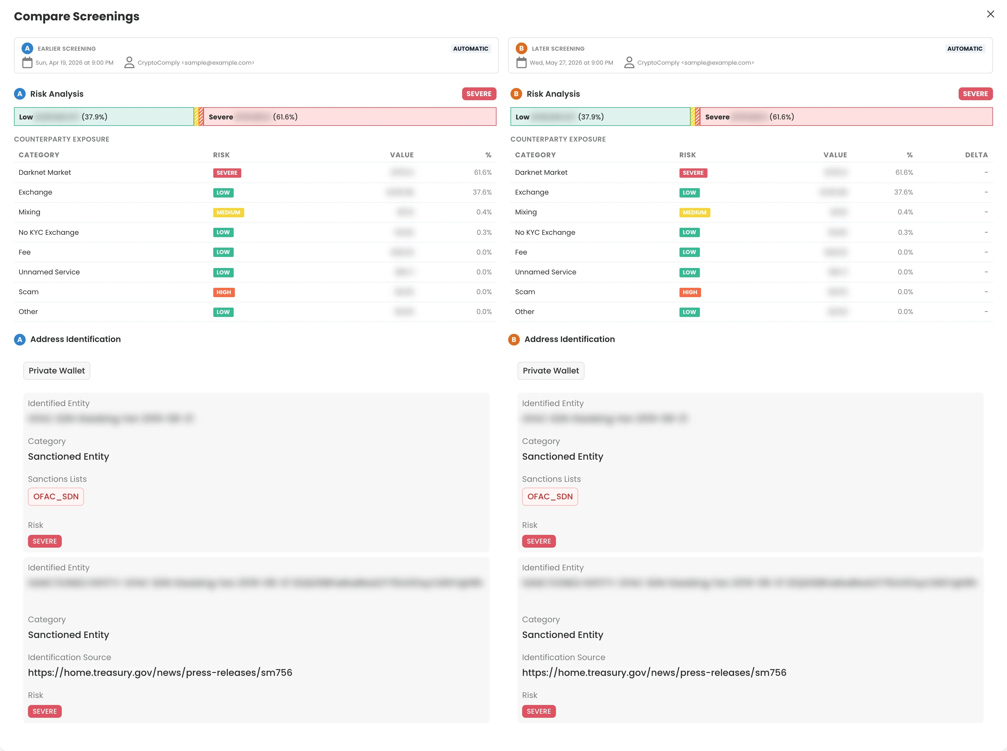 Compare Screenings