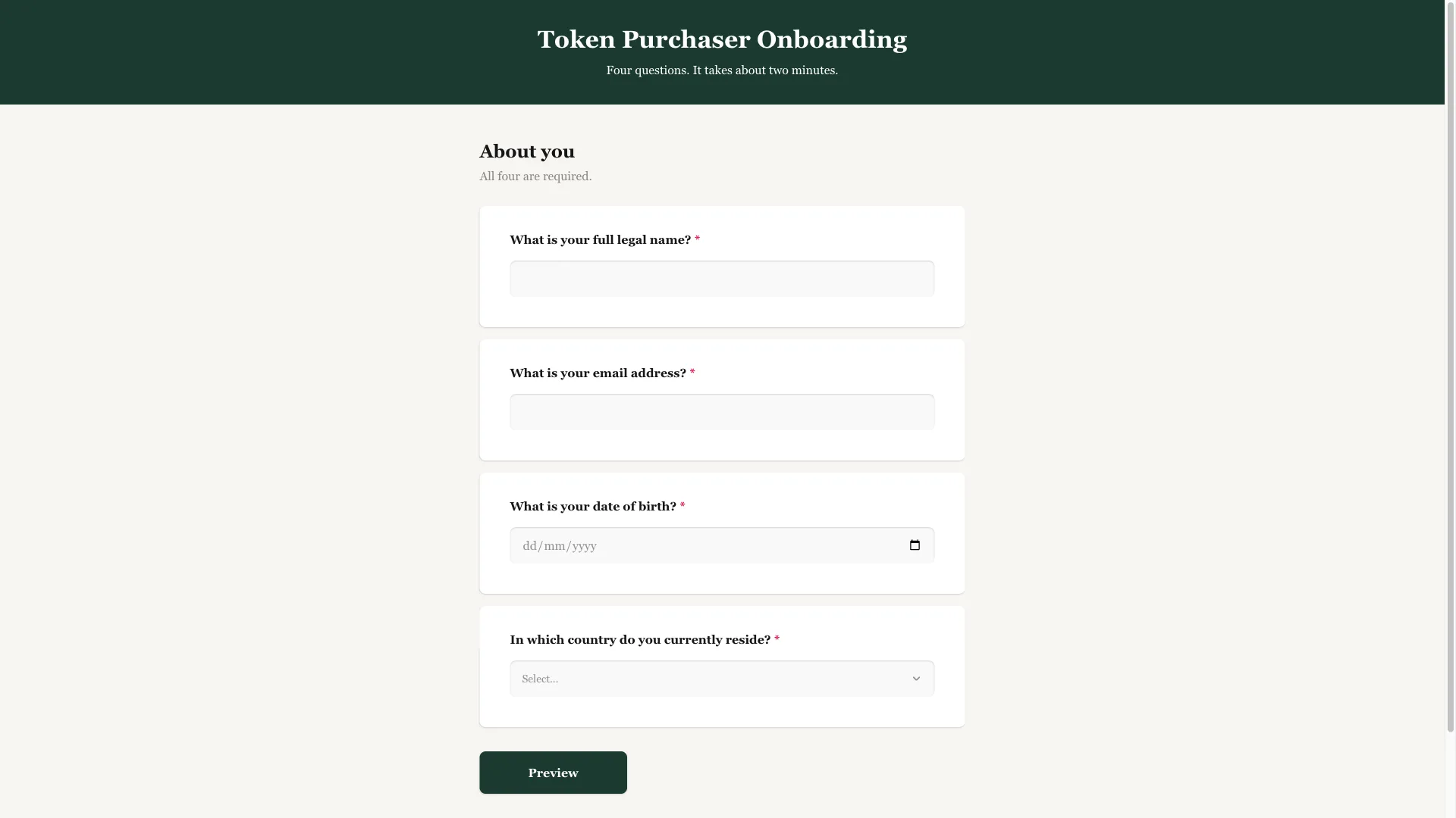 The published form, branded