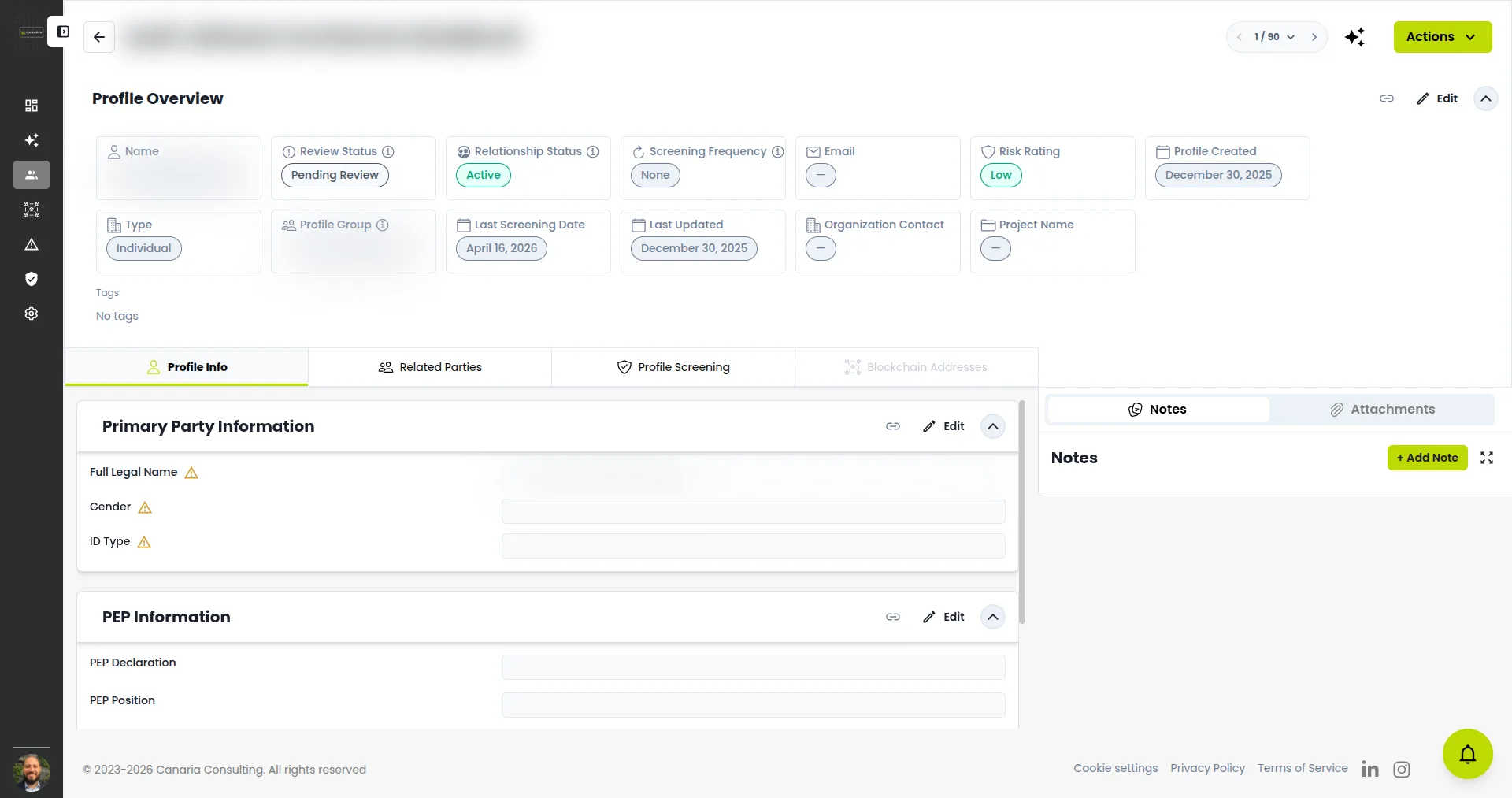 A profile overview